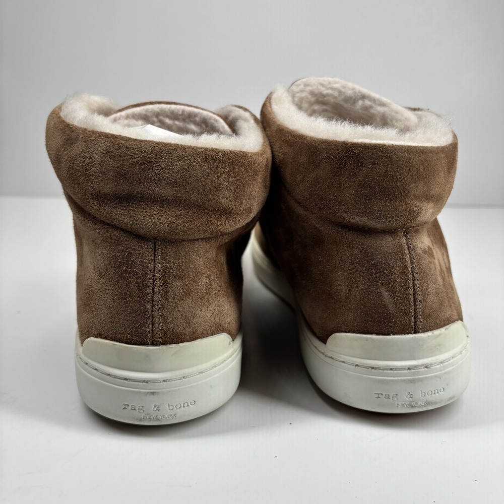 Rag & Bone Kent Desert Shearling Women's 9/39 Brown Suede ‎ Sneaker Booties - Picture 4 of 16